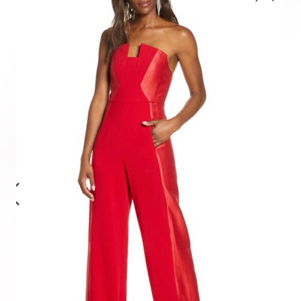 Lena Strapless Jumpsuit- Black Halo new without tags.